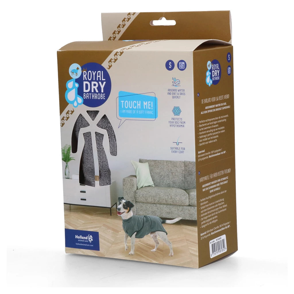 Royal Dry Bademantel aus Mikrofaser für Hunde S