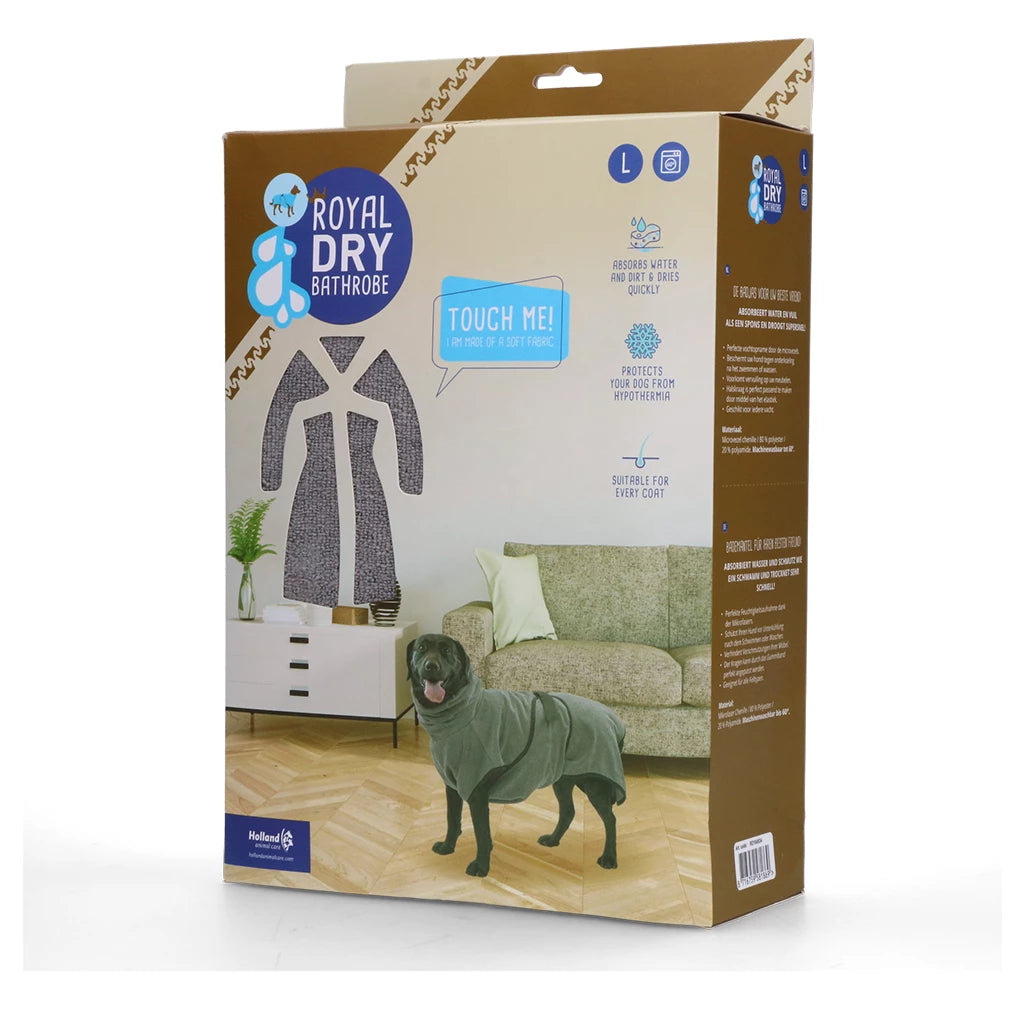 Royal Dry Bademantel für Hunde L