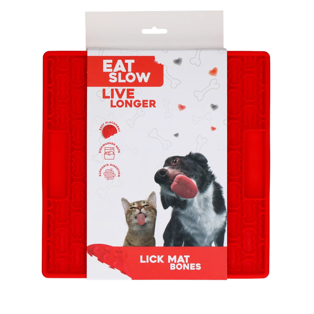 Eat Slow Live Longer Leckmatte mit Knochen