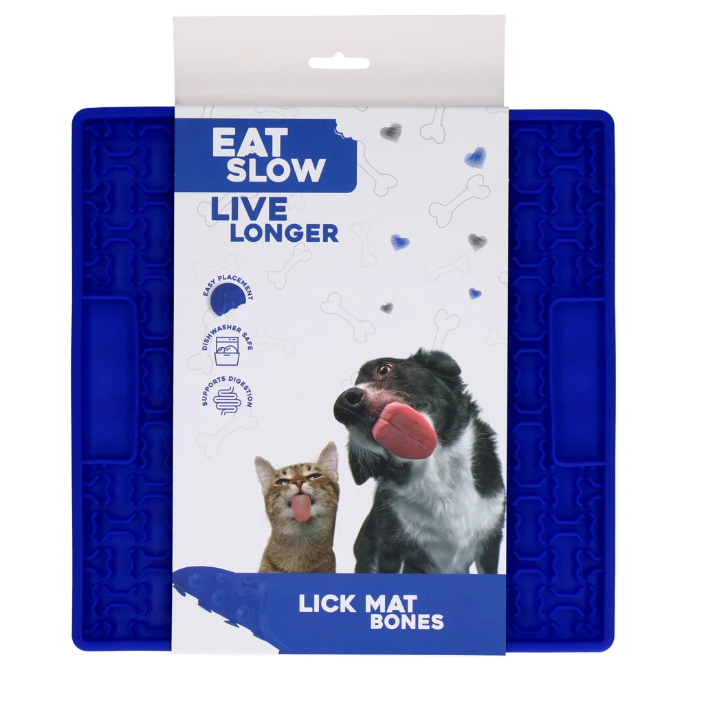 Eat Slow Live Longer Leckmatte mit Knochen