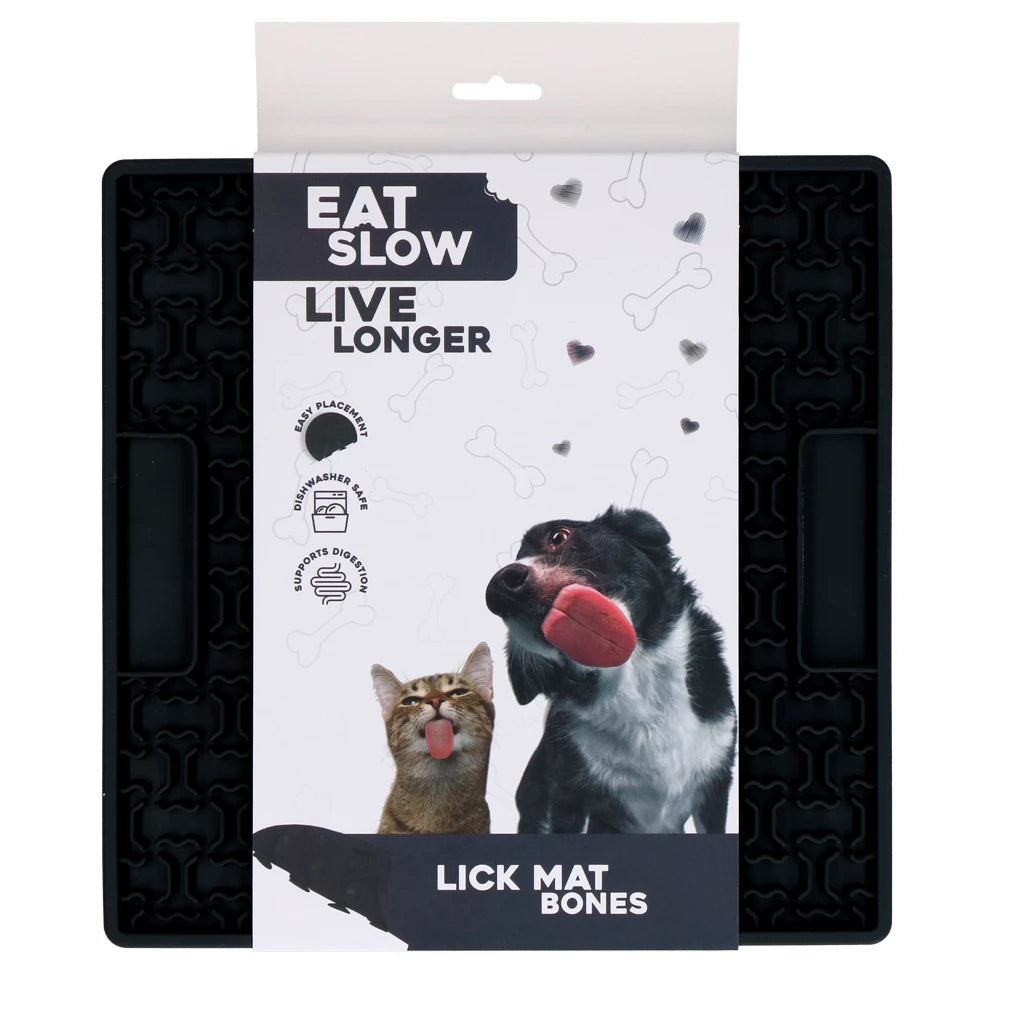 Eat Slow Live Longer Leckmatte mit Knochen