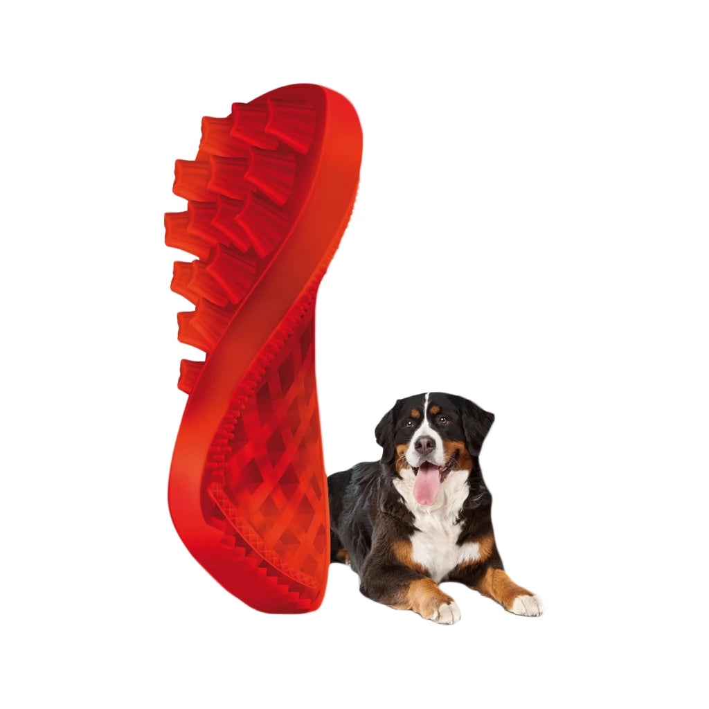 Pet + Me Langhaar Bürste Silikon rot