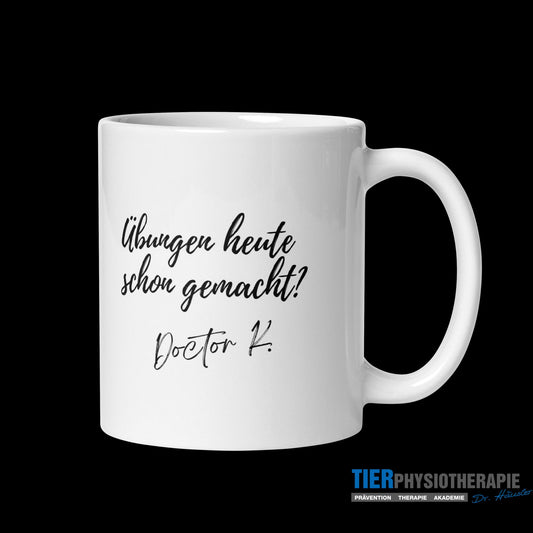 Weiße, glänzende Tasse